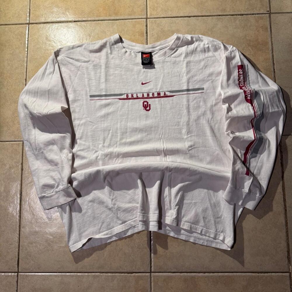 Y2k nike oklahoma sooners white Tee Size XL in Mens